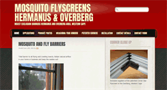 Desktop Screenshot of mosquitoflyscreen.co.za