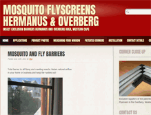 Tablet Screenshot of mosquitoflyscreen.co.za